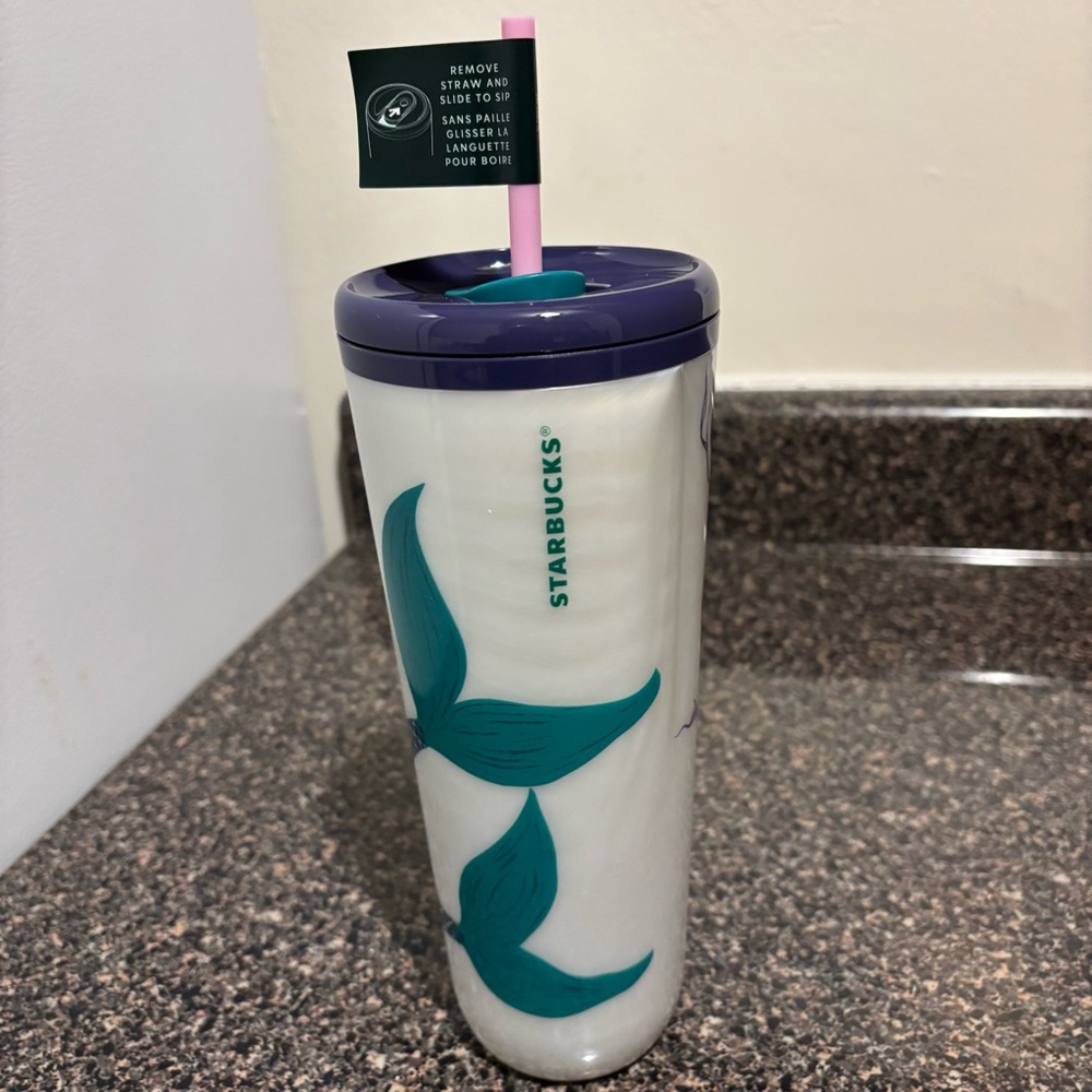 Starbucks 2025 Siren Mermaid Pearlescent Purple Venti 24oz Hot Cold Cup …